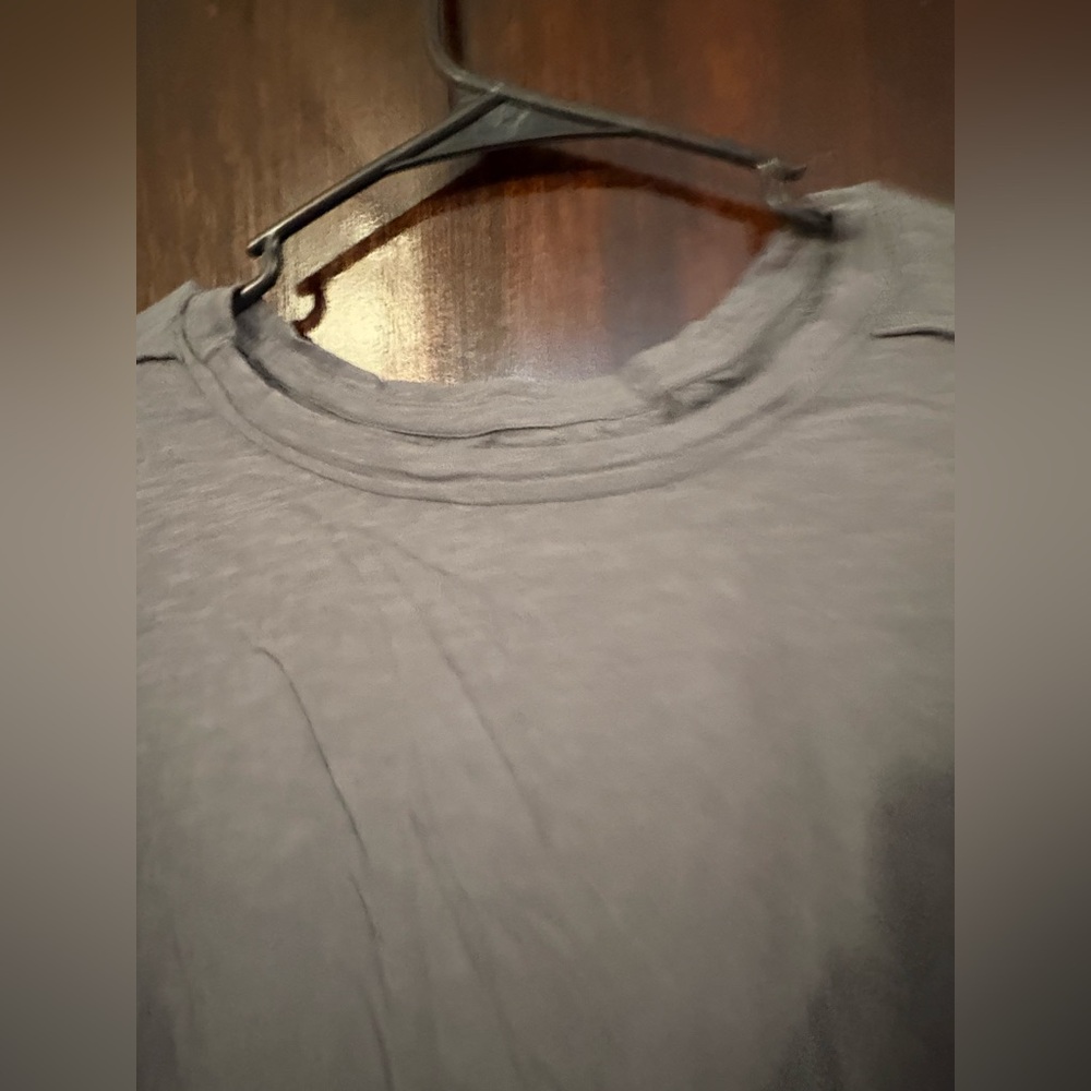 Free People Two-Tone Long Sleeve Tee in Gray and Black - Picture 6 of 11